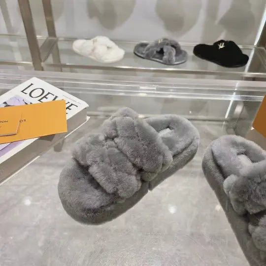 Plush slippers