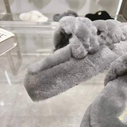 Plush slippers
