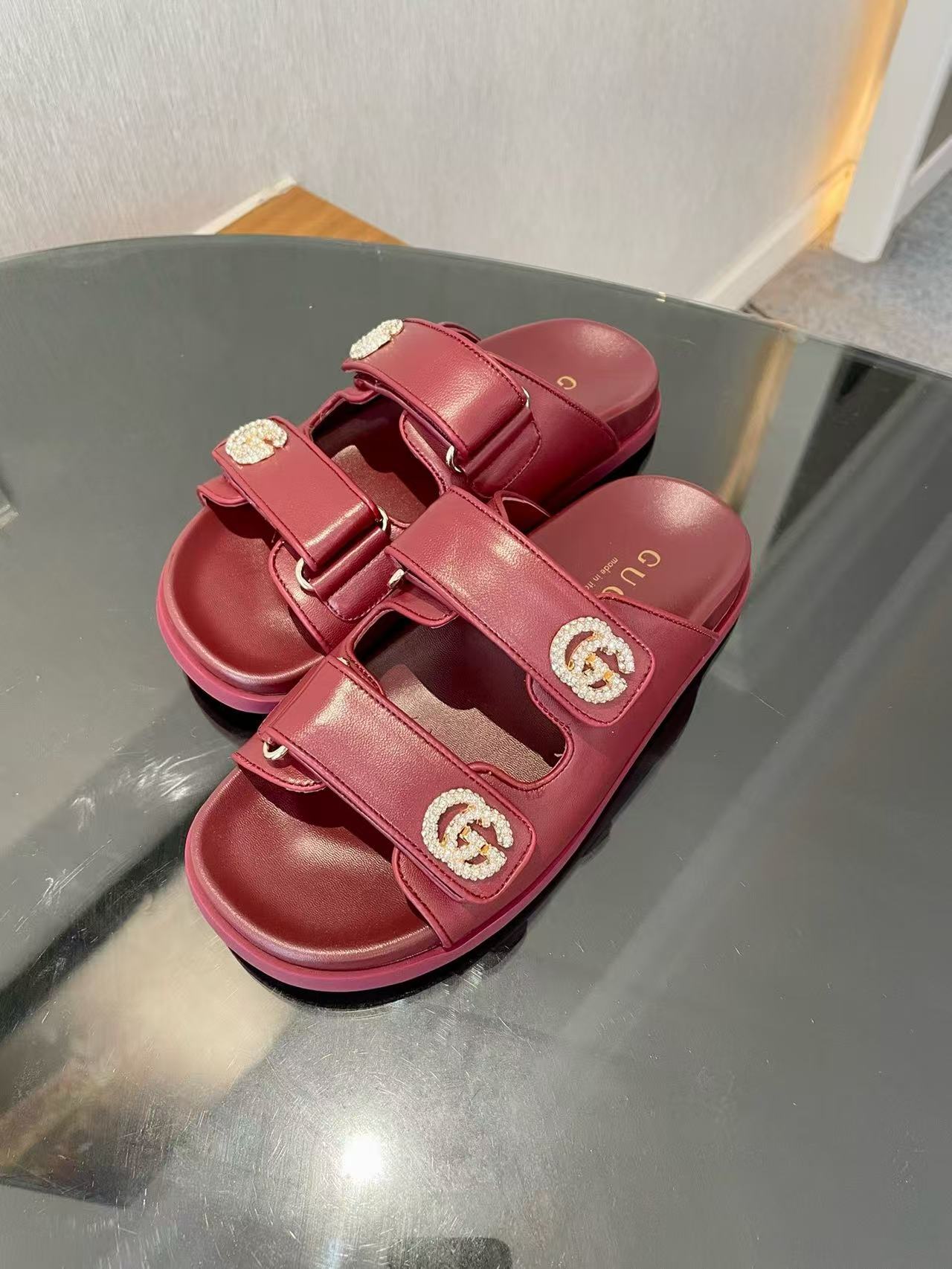 double-strap crystal-embellished Sandals