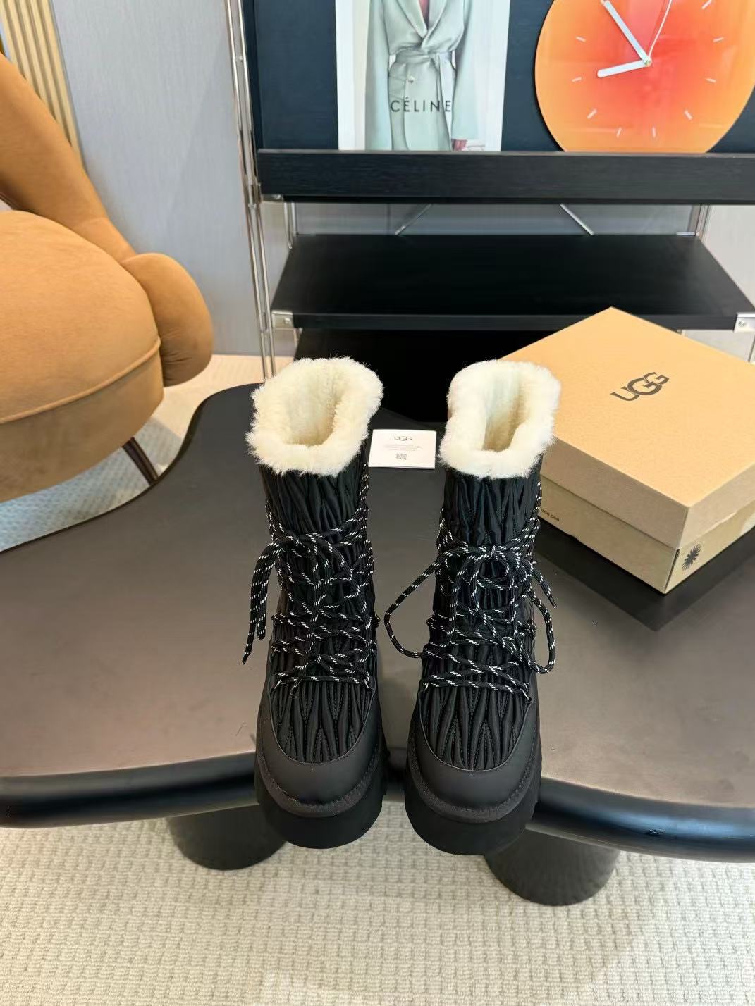 PleatedPlatfomm Snow Boots