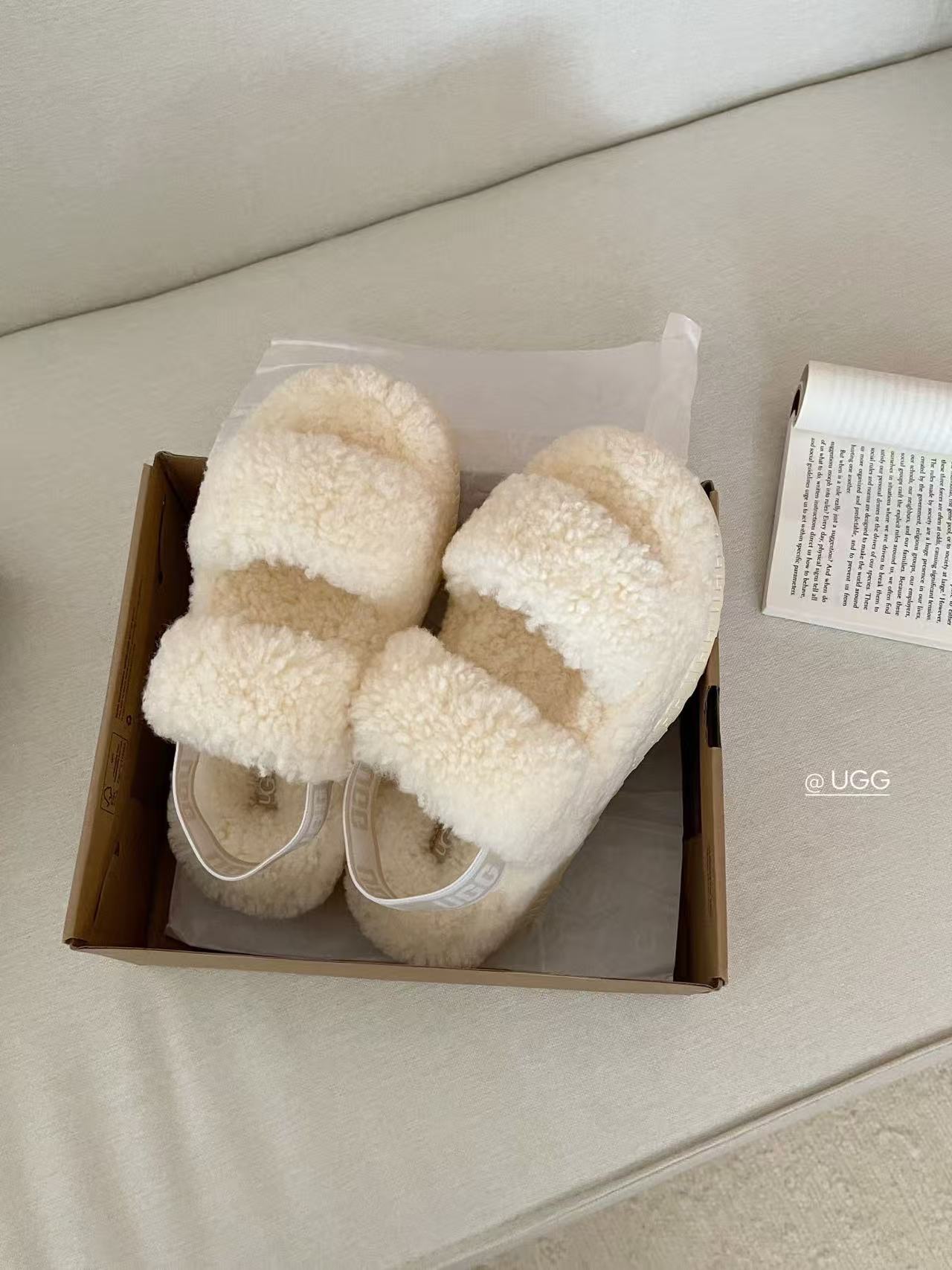 Plush sandals