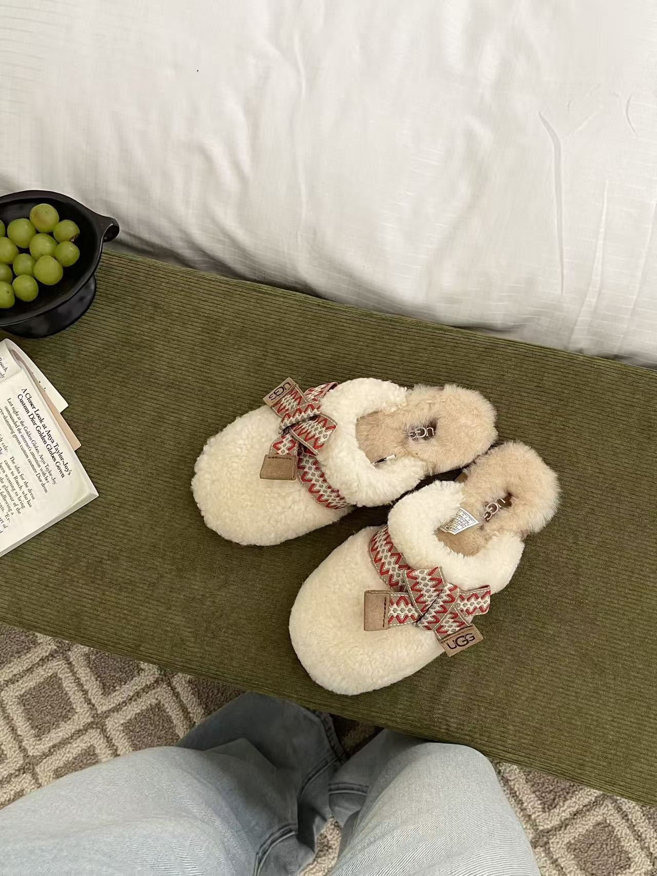 Plush sandals