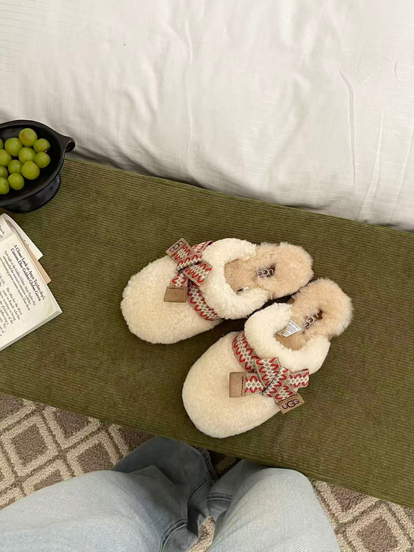 Plush sandals