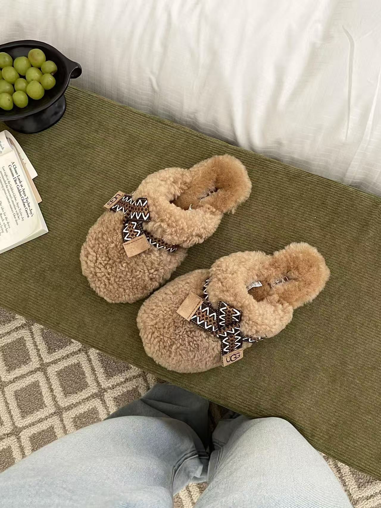 Plush sandals