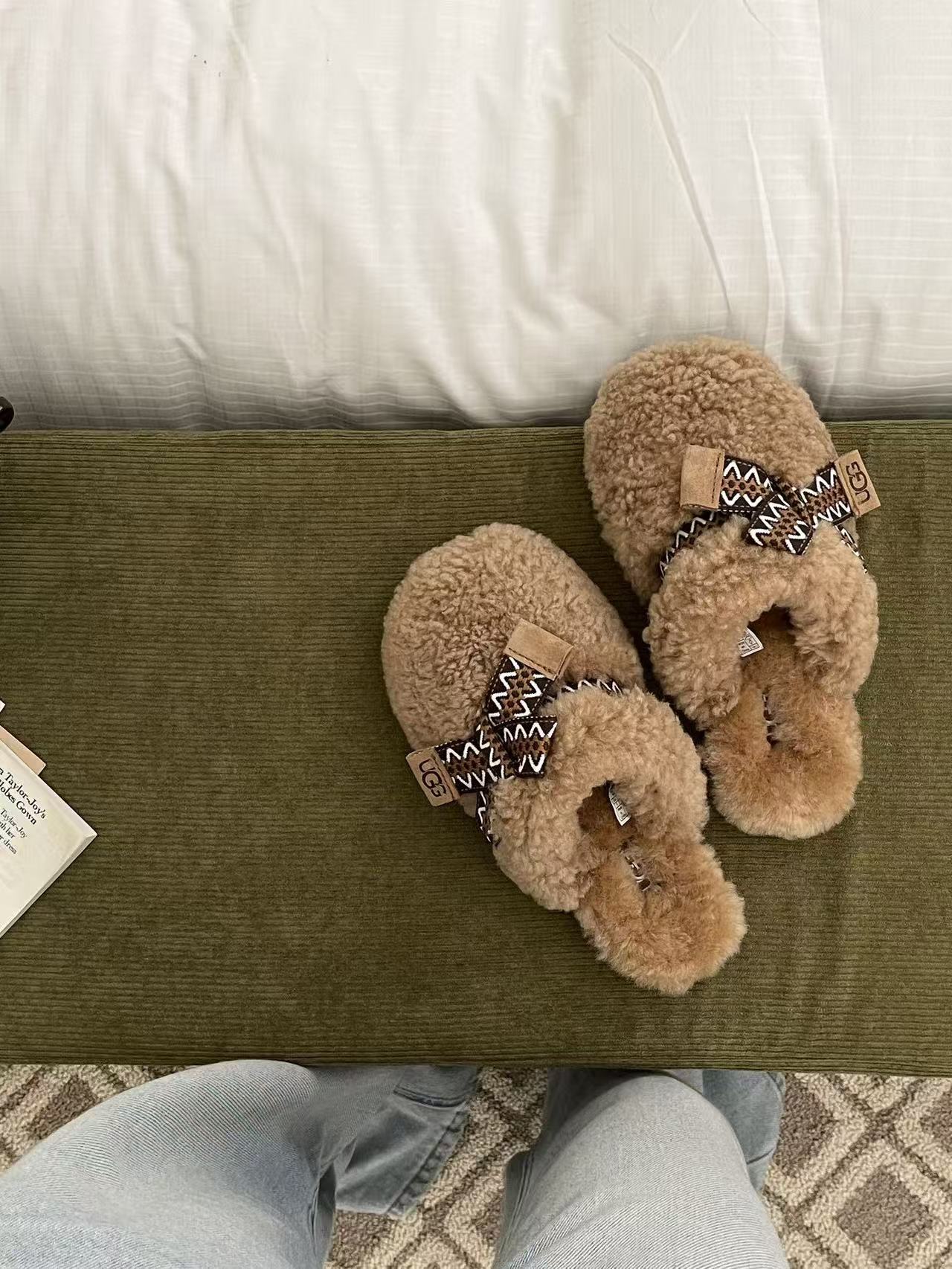 Plush sandals
