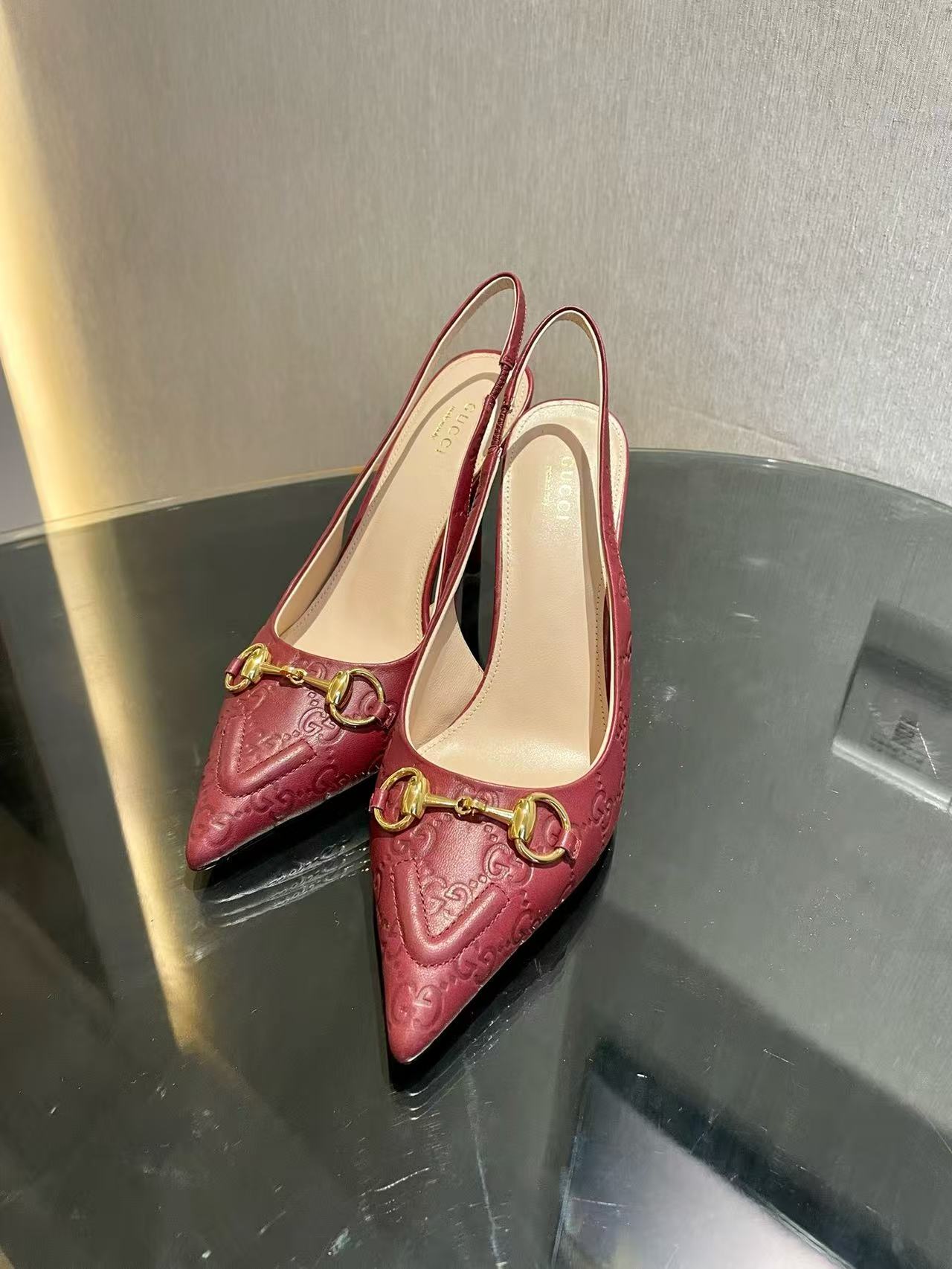 Horsebit pointed toe sandals