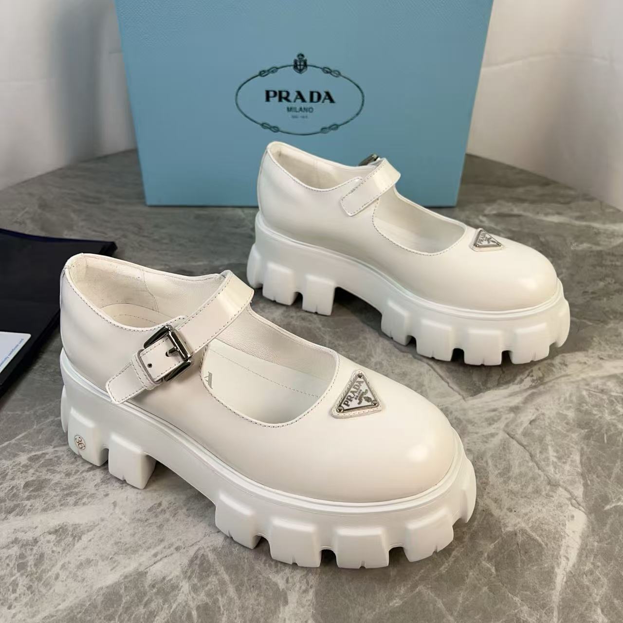 Patent leather platform Mary Jane shoe style