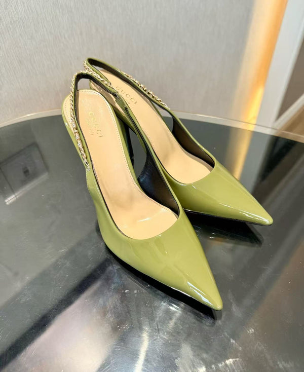 Horsebit pointed toe sandals