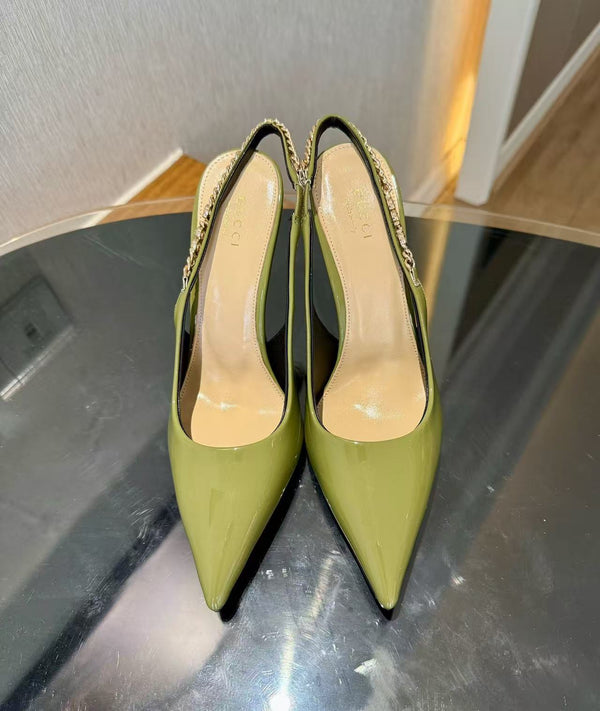 Horsebit pointed toe sandals